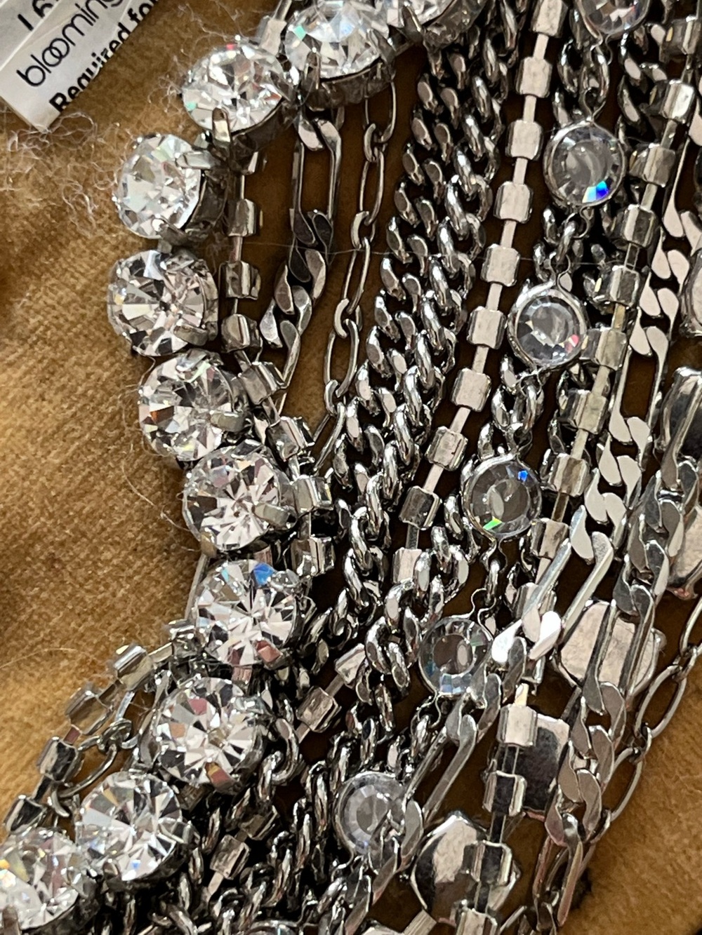 BRACELET NWT ABS Allen Schwartz bling rhinestones chains - Picture 4 of 16